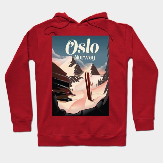 Oslo Norway Ski Hoodie by nickemporium1